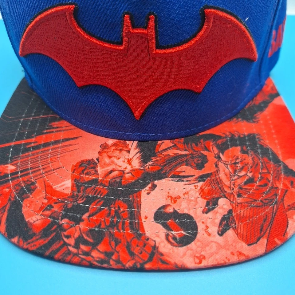 Batman Pingüino Sublimación Azul Ala Roja Snapback Gorra DC Comics Lana Foto 2 de 4