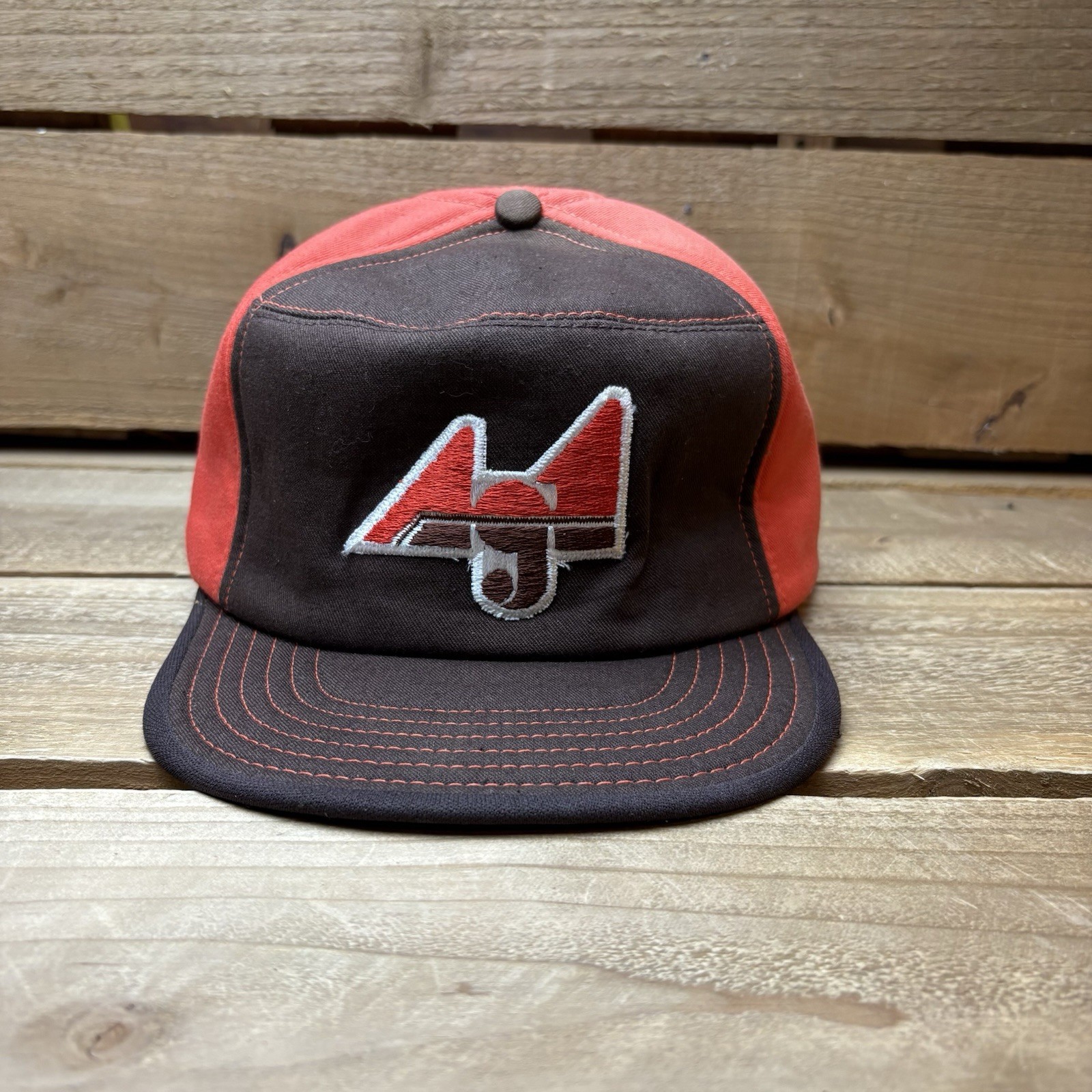 Vintage AG1 Orange Patch Panel Snapback Trucker H… - image 2