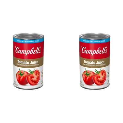 Campbell's 100% Tomato Juice, 46 fl oz Can (Pack of 2) 46 Fl Oz 