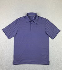 Walter Hagen Polo Shirt Mens Small Stripe 11 Majors Golf Performance