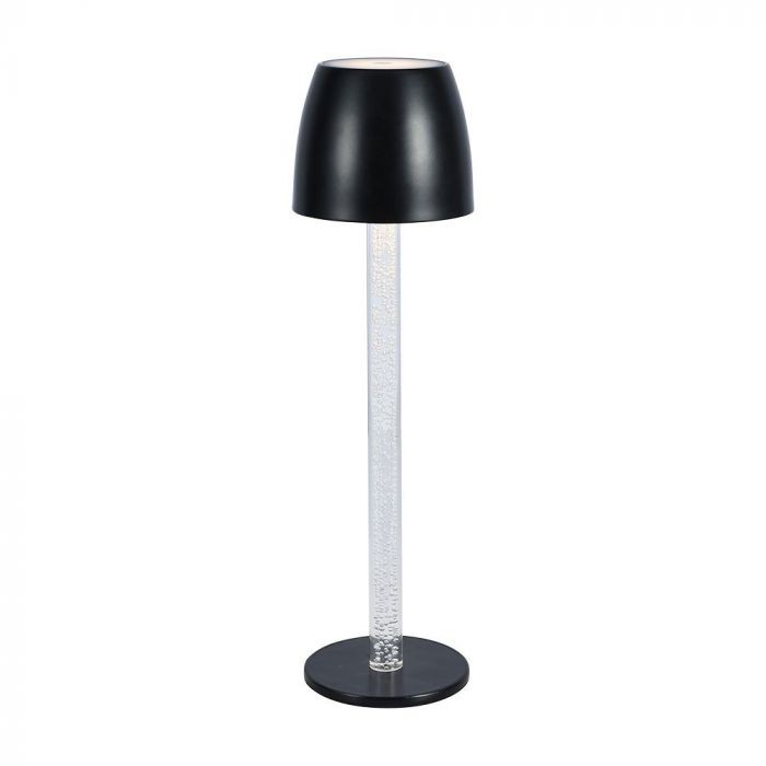 V-TAC VT-7576 Lampada LED 3W Ricaricabile | Touch Dimmerabile Nero