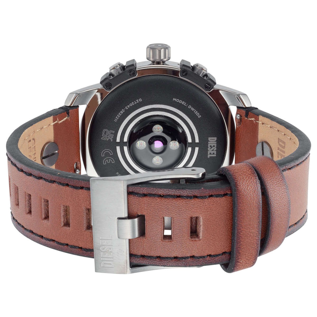 Diesel Men's Griffed Gen 6 Quartz Leather 45.5mm Smartwatch