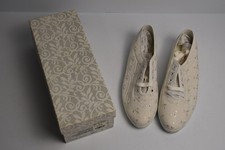 Vintage American Eagle Playful Eyelet Women's Lace Tennis Shoes White Size 9 NIB