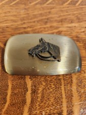 Vintage Horse Head Belt Buckle, Equestrian Belt Buckle, Chambers Belt Company