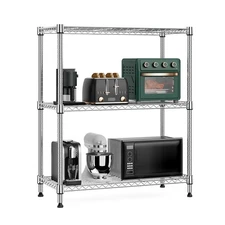 750 lbs 3 Tier Storage Rack Metal Wire Shelving Unit, Storage Standing Shelf ...