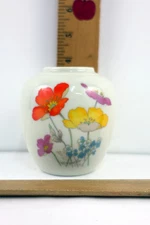 Vtg. Bud Vase TAKAHASHI Floral Painted JAPAN Ceramic PORCELAIN San Francisco