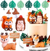 Jevenis Woodland Geburtstag Deko Tortenaufleger Waldtiere Tortendeko Wald Tiere