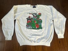 Laurel Burch The Secret Jungle Animal Art Sweatshirt Size XL Vintage