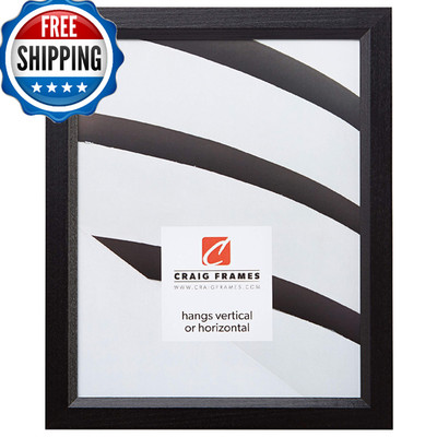 Craig Frames 7171610BKC1419AAC 0.825-Inch Wide Picture/Poster Frame in Wood Grai