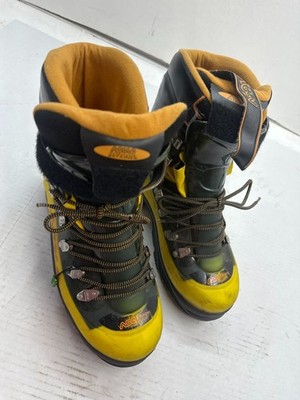 Asolo AFS Expedition Yellow Climbing Mountaineering Boots Vibram Men Size USA 11