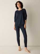 EILEEN FISHER Cozy Brushed Terry Hug High-Waisted Leggings NEW 