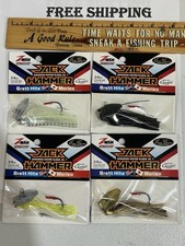 LOT OF 4 Z-MAN CHATTERBAIT JACK HAMMER  3/8OZ LURES  4 DIFFERENT COLORS NIPS