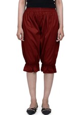 Burgundy Cotton Women Victorian Bloomers Gothic Renaissance Edwardian Pantaloons
