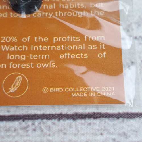 Bird Collective 2021 Northern Saw-Whet Owl Enamel Pin - Picture 8 of 8