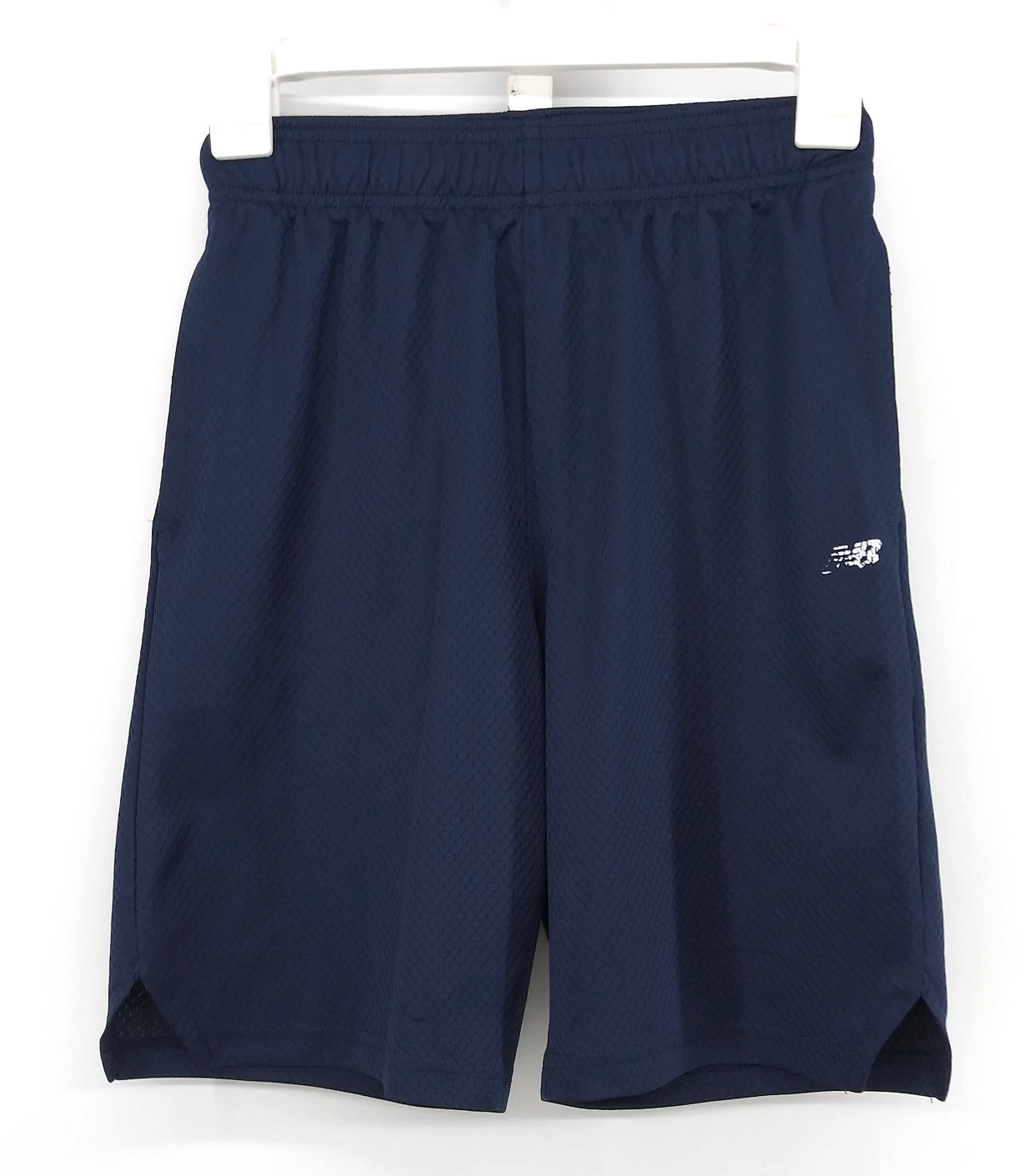 Pantaloncini New Balance Youth taglia L blu scuro elasticizzati coulisse tasche anteriori rete