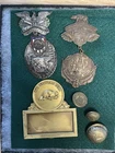 GAR badge, Cival War Button and 4 other medals and collectibles
