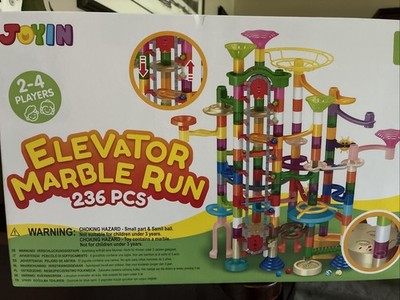 236Pcs Glowing Marble Run with Motorized Elevator- Construction Building Bloc...