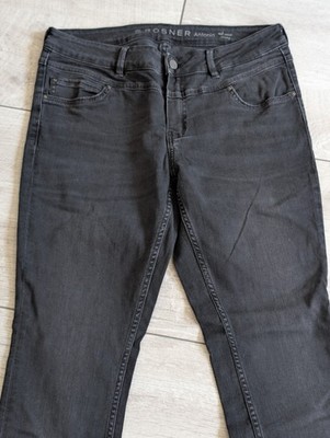 Rosner Antonia Jeans Damen Mid Waist Skinny Schwarz Größe 42 L30