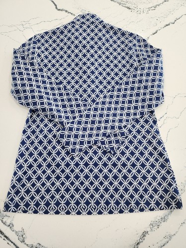Masters Peter Millar Women’s Golf Zip Jacket Blue Geometric Design Size Medium - Picture 7 of 7