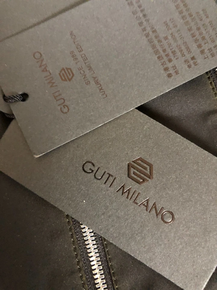 NWT Men Guti Milano Limit Edition Black Slim Bomber Zipper Decor Polyester S / M - Image 2 of 4