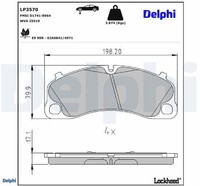 Delphi LP3570 Bremsbelagsatz FüR Scheibenbremse Bremsbelagsatz FüR Porsche