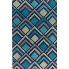 Handmade Hand Tufted Nz Wool Rug Color Multicolor Geometric Design Carpet Rug