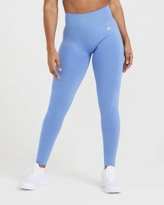 Oner Active Womens XS Classic Seamless Blue Leggings High-Waist Athletic Gym