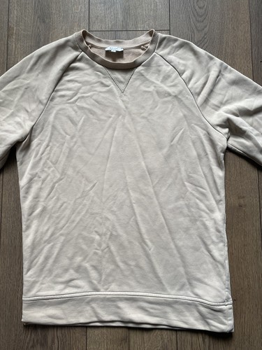 REISS Mens Sweatshirt Pullover Jumper Size Small S Beige Excellent Condition - Picture 2 of 9