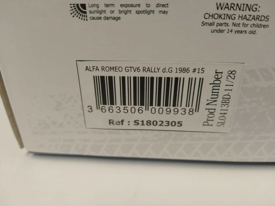 Solido Alfa Romeo Alfetta GTV6 #15 Rigollet Rally Garrigues 1986 1/18 S1802305 - Immagine 3 di 3