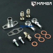 Complete Oil / 3/8" Barb Coolant Fitting Flange BorgWarner EFR Turbo -> 5/8 Barb