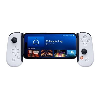 Mobile Game Controller For Android & IPhone 15 Series PlayStation Edition White