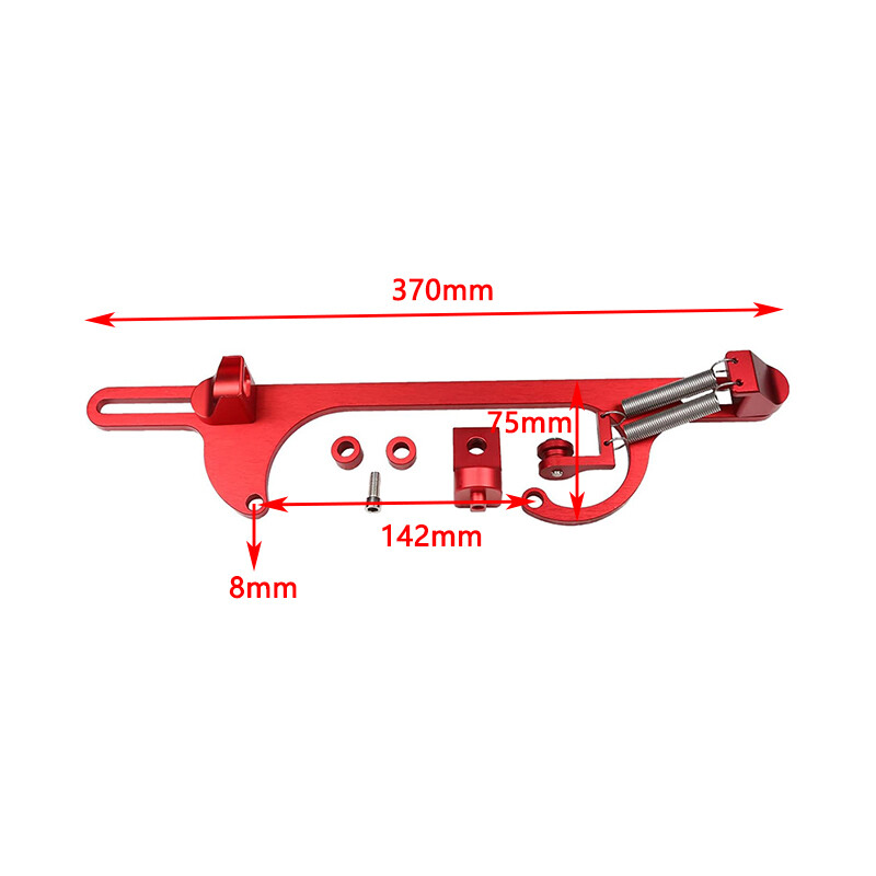 Adjustable Aluminum Throttle Cable Bracket For 4150/4160 Carburetor – Red – Speedy