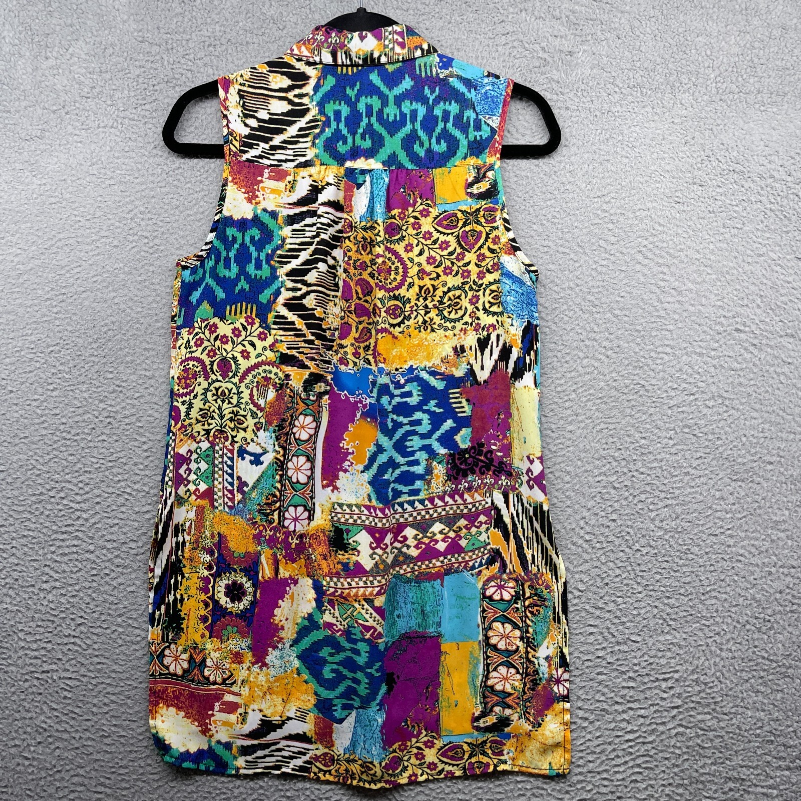 Spense Womens Button Down Multicolor Patchwork Sl… - image 10