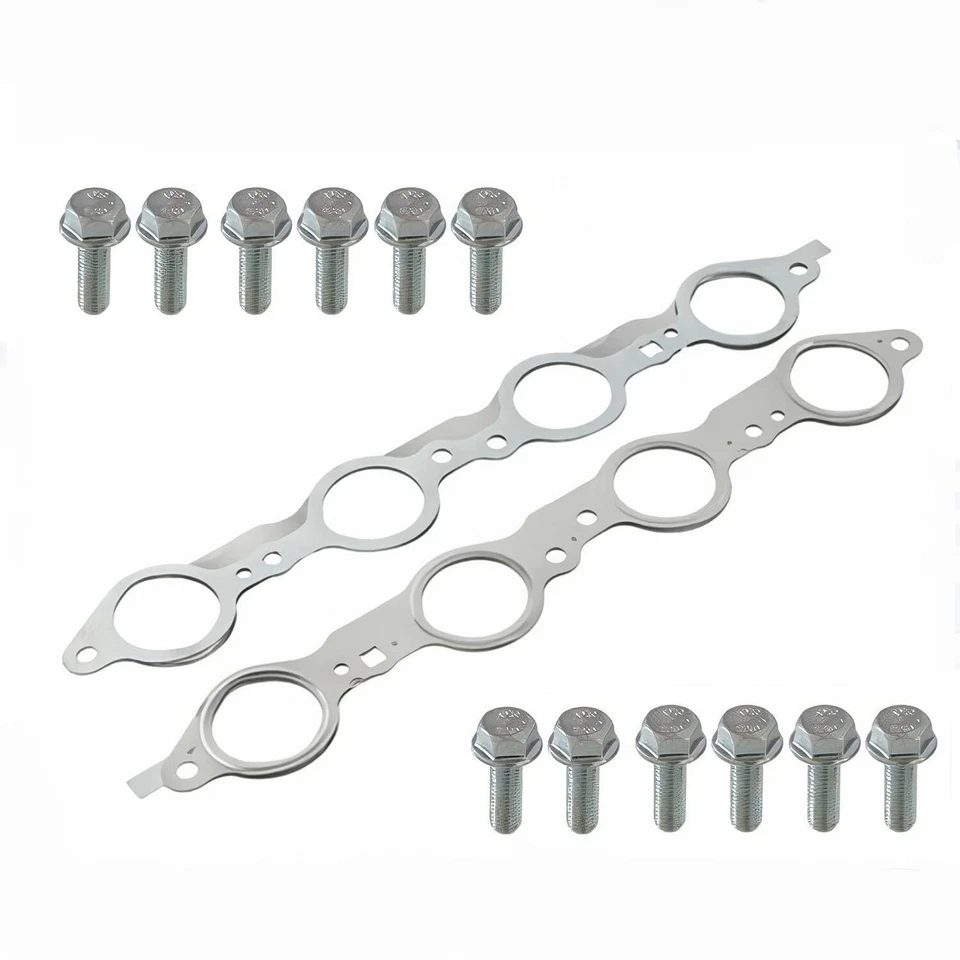 For LS1 4.8 5.3 5.7 6.0 6.2L LS MLS Exhaust Manifold Header Gasket Pair W/Bolts - Image 2 of 4