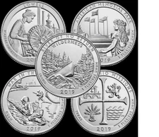 2019 D National Parks Quarters - 5 Coin Set Denver Mint 