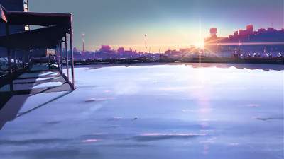 Landscape 5 centimeters per second anime makoto Custom Gaming Mat Desk
