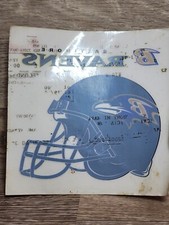 Vintage  Ravens Helmet Window Cling Sheet NFL Baltimore Ravens 5x5