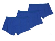 Mens 3 pack Boxer Shorts Plain Navy Blue Design Bargain Value Deal