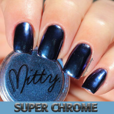 Polvo para arte en uñas cromado espejo duocromo SUPER CROMO zafiro de Mitty