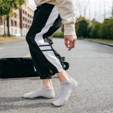 10 Pairs Men's Polyester Boat Socks New Style Black White Grey Business Men Stoc