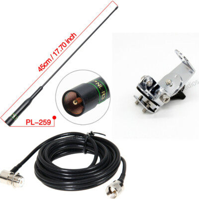 Nagoya NL-R3 144/430MHz VHF/UHF Dual Band Antenna RB-20 Base 5M Cable Ham Radios
