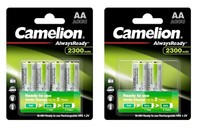 6 X Camelion - Always Ready Akku Aa Mignon HR6 1,2V Nimh 2300Mah