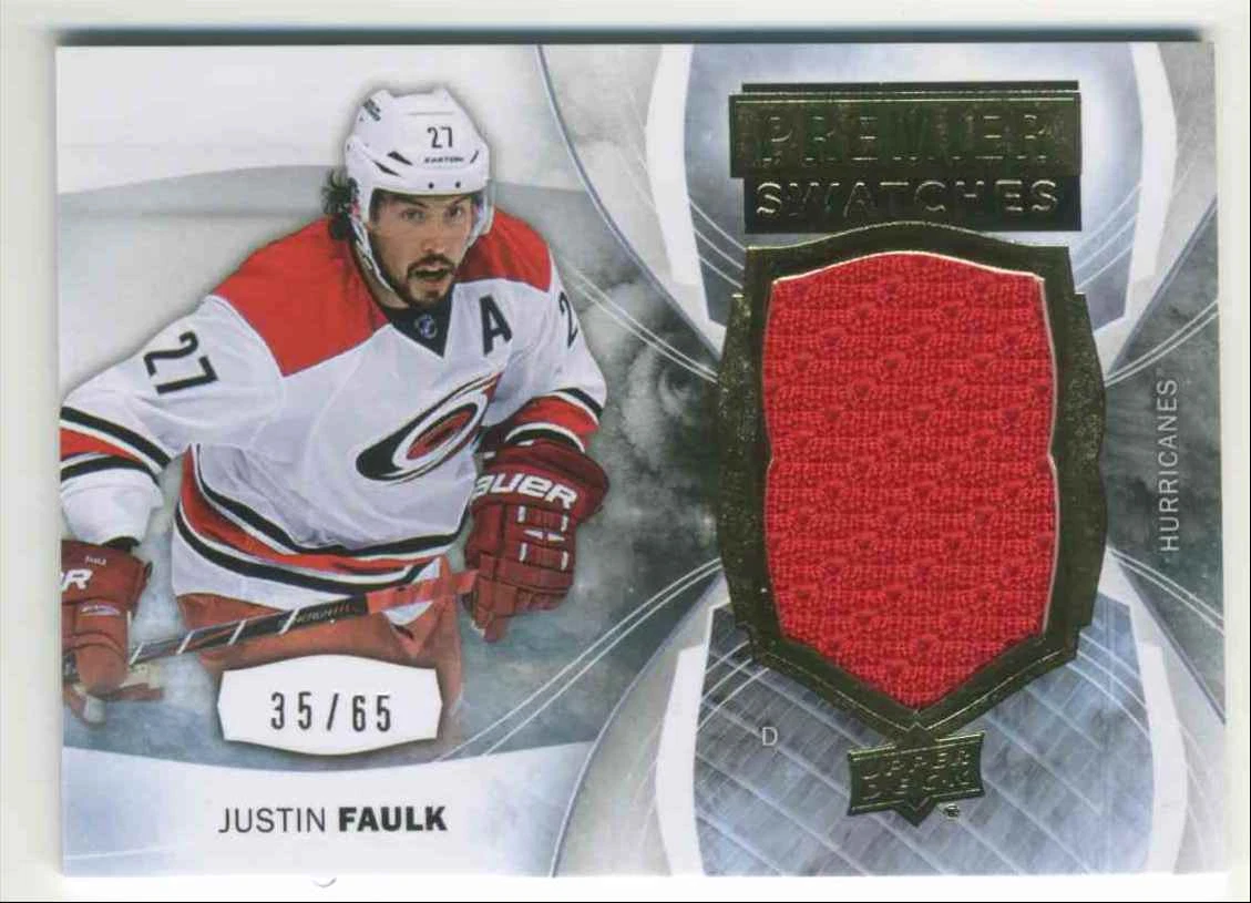 2015 16 Swatches Justin Faulk Jersey 1 Color 35 65 Carolina