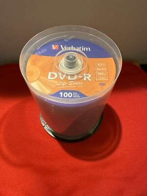 BONUS 108 VERBATIM 16X DVD-R Life Series 4.7GB 120min Logo Media Disc New