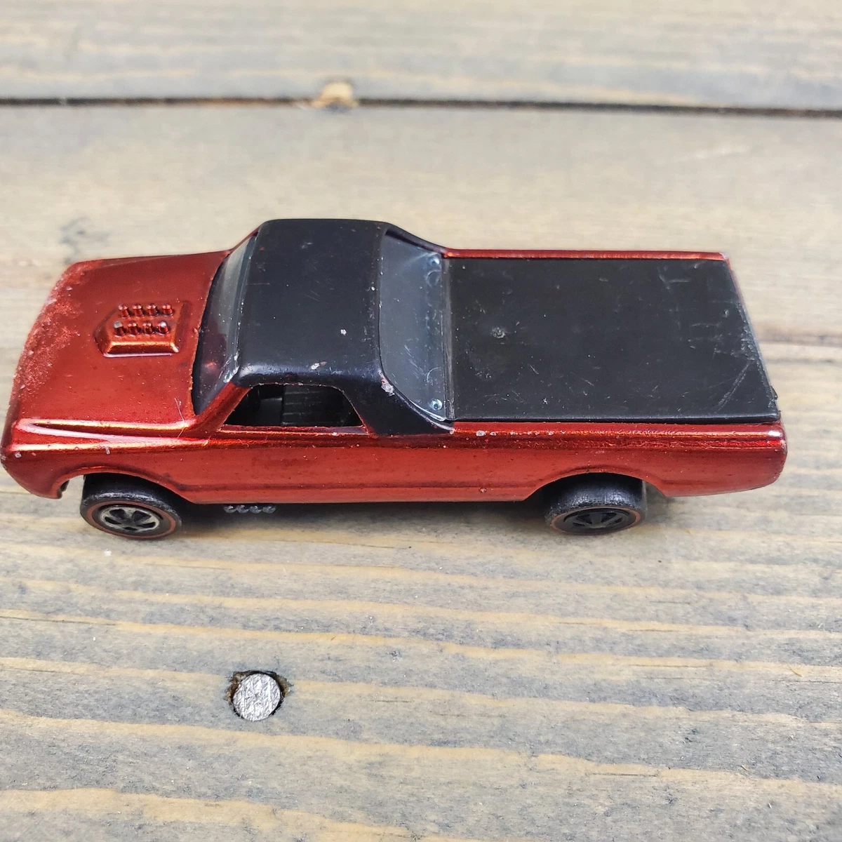 Vintage Hot Wheels Redline Custom Fleetside Rare Red 1968