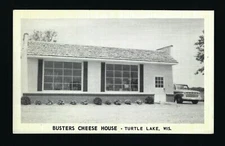 Turtle Lake Wisconsin WI 1960 Busters Cheese House Store Early Ford Truck Beside