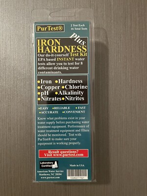 Iron Hardness Plus Kit Do-It-Yourself EPA Based Instant Water Test