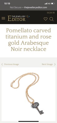 pomellato titanium key Pendant From Arabesque Collection Rose Gold