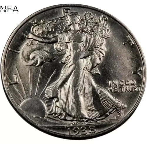 1938 Walking Liberty Half Dollar ~ Borderline Uncirculated (AU++) ~ 90% Silver