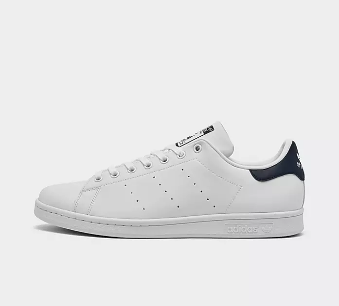 Mens adidas Stan Smith Athletic Shoe - White / Navy